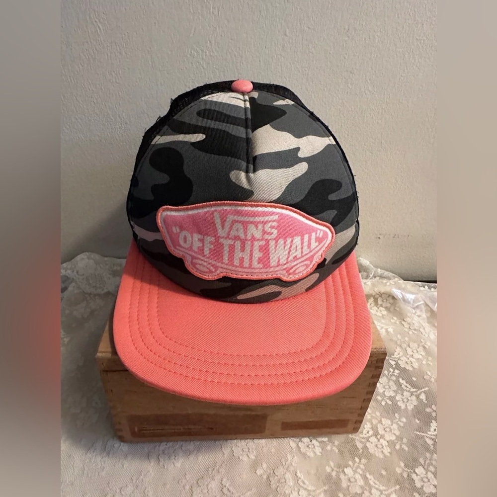 Vans Camo and Pink Trucker Hat